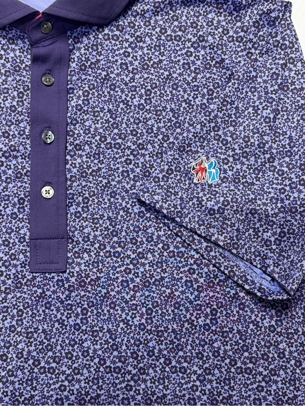 Men’s Medium Greyson Purple Performance Golf Polo Short Sleeve Shirt - Picture 5 of 7